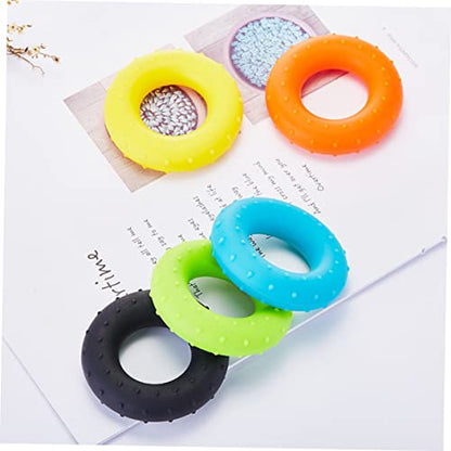 Happyyami 8 Pcs Grip Exerciser Hand Tools for Men Adjustable Gripper for Men Finger Ring Trainer Finger Stretcher Exerciser Multipurpose Tool Fitness Sports Grip Circle