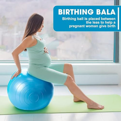 Peanut Ball for Kids Therapy, 90x45cm Anti-Burst Exercise Ball with Pump, Gym Quality Fitness for Yoga, Physical, Child Training, Women, Men