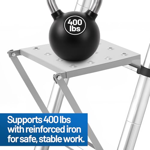 LEIFIDE 1 Pcs Ladder Work Platform Attachment, 400 Lbs Heavy Duty Anti-Slip
