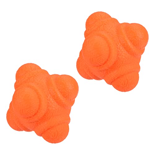 PATIKIL Bounce Reaction Balls, Coordination Training Ball, Agility Trainer TPR Low Difficulty for Speed Reflex - color: Orange