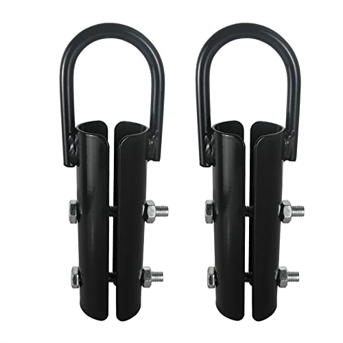 1½" Climbing Rope Clamp, 2 Sets 1.5” Battle Rope Attachment Hook Accessories, Rope Clasp for Rope Climb, Climbing Training Garage Home Gym Workout Fitness Strength Training