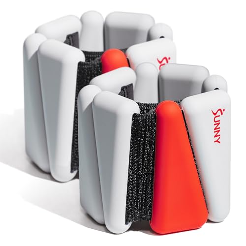 Sunny Health & Fitness Ankle Weights for Women & Men – Adjustable Wrist, Arm & Leg Weights in 1-2 lb Pairs | Ideal for Walking, Pilates, Yoga, Cardio & Strength Training - style: 1 LB