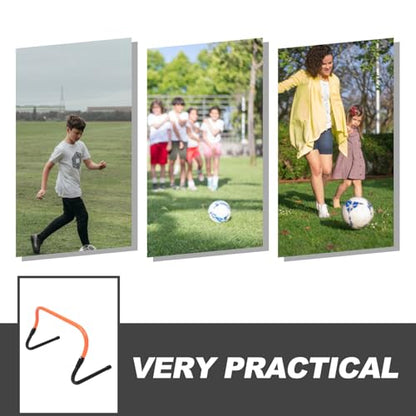 Veemoon Training Hurdle Adjustable 2-Height PVC Plastic Mini Soccer Agility Speed Hurdle for Youth Football Training and Agility Drills