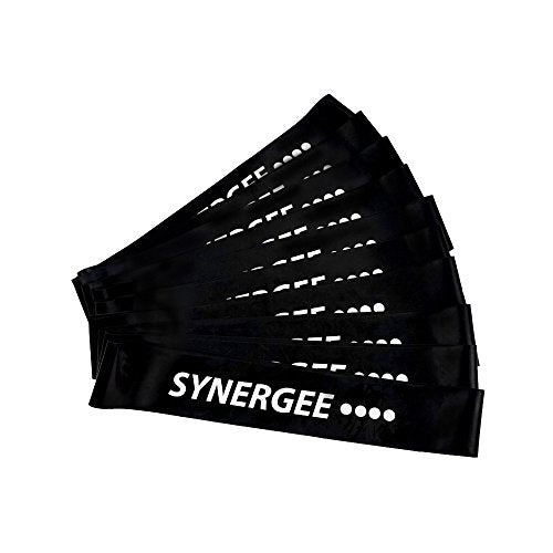 Synergee Exercise Fitness Resistance Band Mini Loop Bands that Perform Better When Working Out at Home or The Gym - color: e) Black 10 Pack
