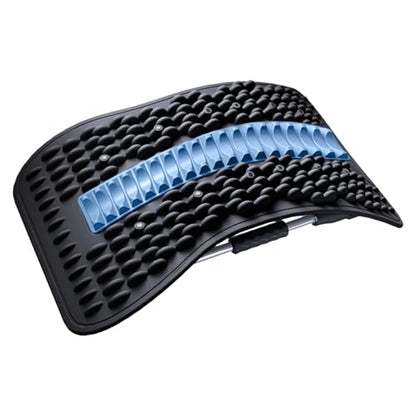 Ergonomic Back Stretcher Device - Multi-Level Arch Spine Alignment and Muscle Relief Support, Yoga and Stretching Tool | Suitable for Home, Office, Physical Sessions - color: Black Blue