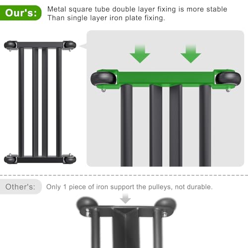 SELEWARE Glute Ham Glider Heavy Duty Ab Glute Glider Machine, Exercise Wheels for Smooth Hamstring Curl Abdominal and Leg Workouts, Multifunctional Ab Glute Machine for Home & Commercial Gym - color: B: 28.7" L*17" W