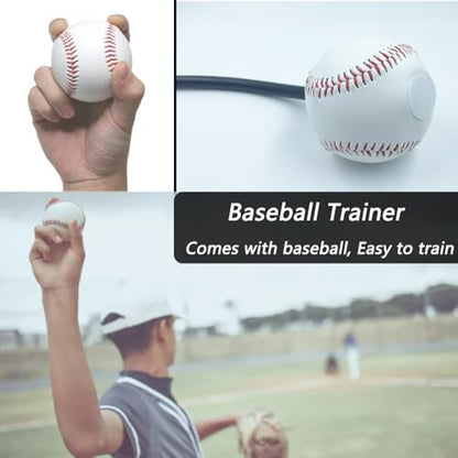 Baseball and Softball Resistance Training Bands,Pitching Training Aids, Baseball Connectors with Door Anchor are Baseball Training Accessories Improve Pitching,Arm Strength.-Black