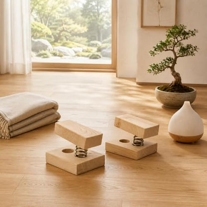 Press-up Stands Wooden Pushexercise Riser Angled Support Parallette Supports