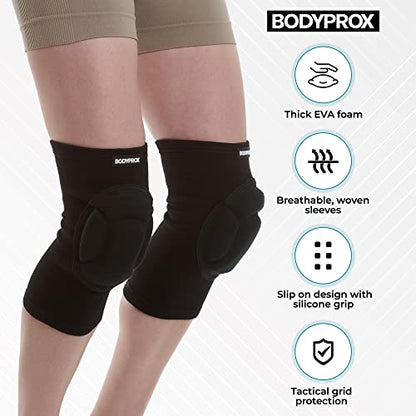 Bodyprox Protective Knee Pads, Thick Sponge Anti-slip, Collision Avoidance Knee Sleeve - size: Large