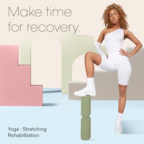 Bala Hourglass Foam Roller (Sage) - Soft Density Back Roller Foam for Physical Therapy, Deep Tissue Muscle Massage, Flexibility & Stretching - Workout Roller for Yoga, Neck, Back & Legs Exercise - color: Sage