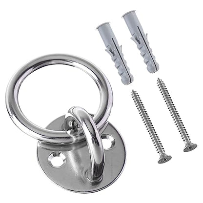 KOMBIUDA 2sets Ring Ceiling Anchor Wall Mount Suspension Trainer Bracket for Swings Battle Ropes