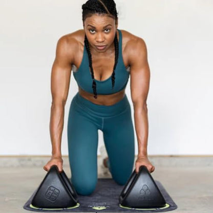 TRX YBell Pro Series 3-in-1 Dumbbell, Kettlebell and Push Up Stand Workout Equipment | Commercial Grade Powder Coated Surface | Perfect for Strength Training & Conditioning Workouts | 2 Pack