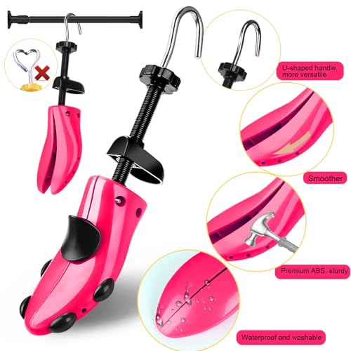 eachway Shoe Stretcher Shoe Trees,Adjustable Length & Width for Men and Women(for M's Us6.5-10; Wm's Us10-13.5) - color: M(for M's Us6.5-10; Wm's Us10-13.5 )Rose