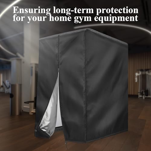 Squat Rack Cover with Waterproof Zipper, Protective Cover for Power Cage/Weight Lifting Rack/Weight Cage/Power Racks for Home Gym Equipment Storage-Indoor & Outdoor Use