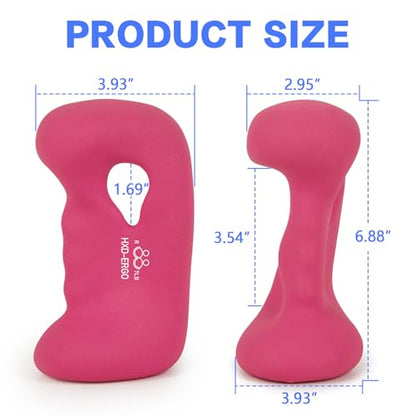 HXD-ERGO Ergonomic Dumbbells Weights Set-Hand Weights for Women at Home, Ear Dumbbells Weights for Pilates, Yoga, Jogging,StrengthTraining - color: 7 LBS