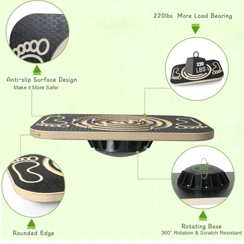Balance Board Maze for Kids, 17.5 IN Toddlers Wobble Board for Training