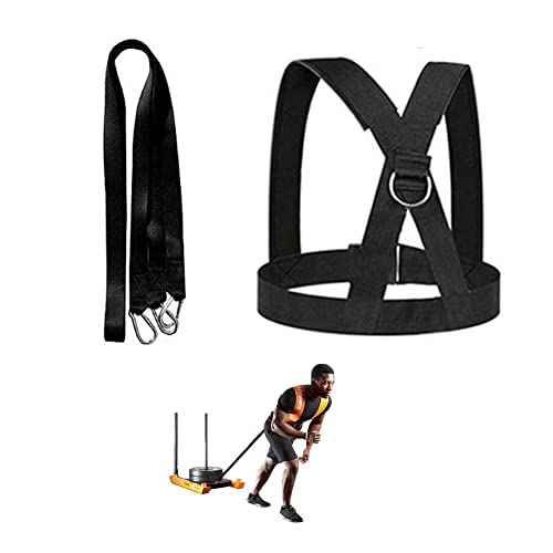 Sled Harness, Weight Speed Tire Pulling Workout Resistance and Assistance Trainer Physical Training Rope Football Exercise Equipment for Outdoor Indoor Men and Women - size: 13.1FT