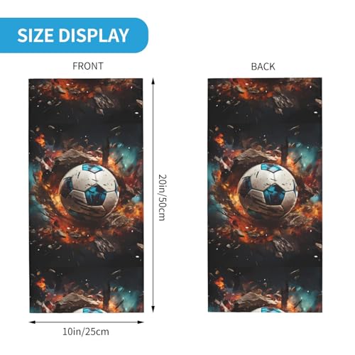 Firecracker Soccer Prints Multifunctional Sport Headband – Seamless Stretch Neck Gaiter for Hiking, Biking, Running & Outdoor Activities – Soft, Quick-Dry, No-Fade Design