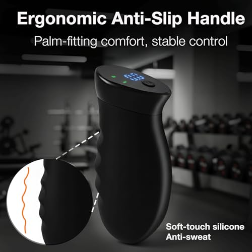 Digital Grip Strength Trainer, 0–440 lb Hand Gripper Strengthener with Real-Time Display (No Sound), 2 Modes: Test & Smart Vibration, Ergonomic Hand Grip & Forearm Strengthener, USB-C Rechargeable Hand Exerciser - color: Pink