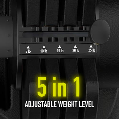 ATIVAFIT Adjustable Dumbbell Set of 2, 5–88LB Quick Dial Free Weights with Double Safety Lock, Anti-Slip Steel Handle & Storage Box, Space Saving Home Gym Equipment for Full Body Strength Training, Suitable for Home Fitness Users - color: Midnight-25lbs