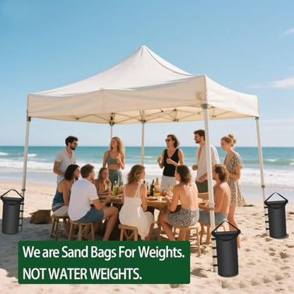 Canopy Weight Bags 200 lbs, Heavy Duty 1680D Tent Weights Sand Bags for Canopy Legs, Outdoor Sandbag Weights for Sun Shelter, Patio Umbrella, Gazebo (Sand Not Included)