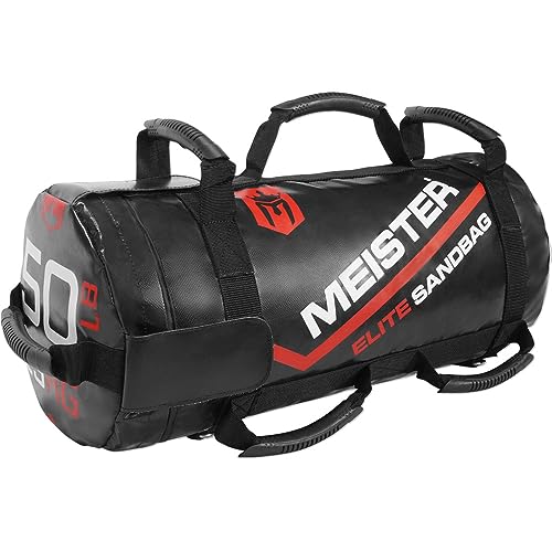 Meister 50lb Elite Fitness Sandbag Package w/ 3 Removable Kettlebells - BK