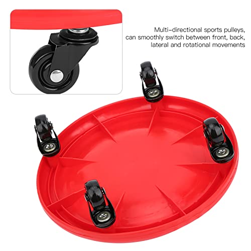 KANASI Abdominal Exercise Wheel, 4 wheel slide disc with soft PVC rollers for core strength training at home or gym for fitness enthusiasts
