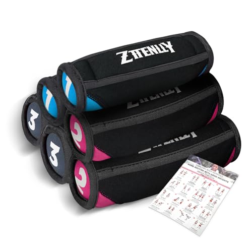 Hand Weights Sets for Walking - Comfort Fit - 1lb, 2lbs, and 3lbs Soft Walking Weights sets for Women & Men in Physical Therapy, Jogging, Running, and Aerobics