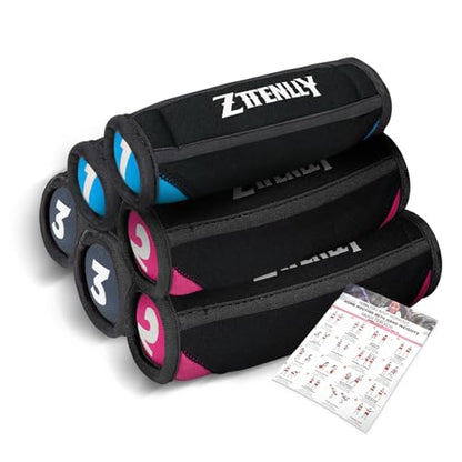 Hand Weights Sets for Walking - Comfort Fit - 1lb, 2lbs, and 3lbs Soft Walking Weights sets for Women & Men in Physical Therapy, Jogging, Running, and Aerobics