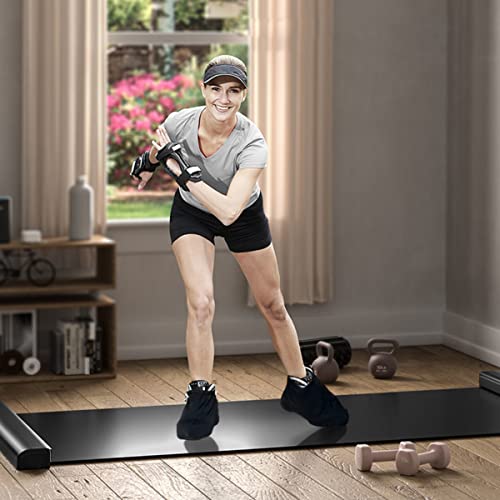 Slide Board (78" L x 20" W) with End Stops, Sliding Booties, Mesh Carrying Bag Included and Exercise Guide for Low-Impact Indoor Home Workouts and Balance Training (Skating, Hockey)