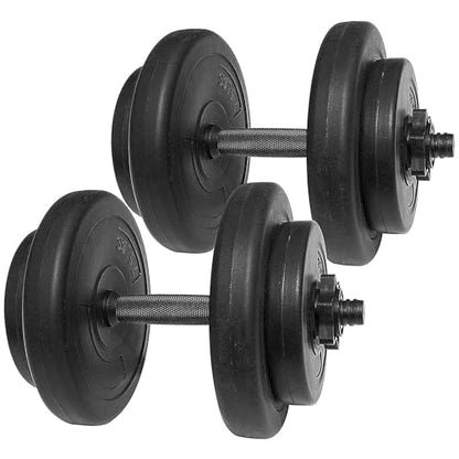 BalanceFrom Fitness 40 Pound 14 Item All Purpose Vinyl Weight Dumbbell Set with 2.5 Pound and 7.5 Pound Weights and Collar Locks, Black