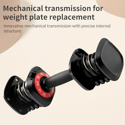 Shaking Weight Adjustable Dumbbell Set 22-66 lbs, 5LB Pink & 25LB Black for Men & Women, Home Gym Equipment, Full Body Workout, Arm Training, Non-slip Noiseless Dumbbells