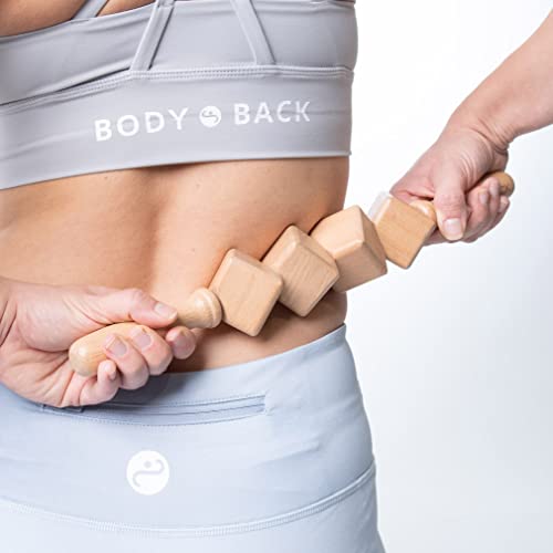 Body Back Foot and Body Roller Bundle - Wooden Foot Massager and Body Roller for Plantar Fasciitis, Cellulite Reduction, and Stress Relief - style: Bundle