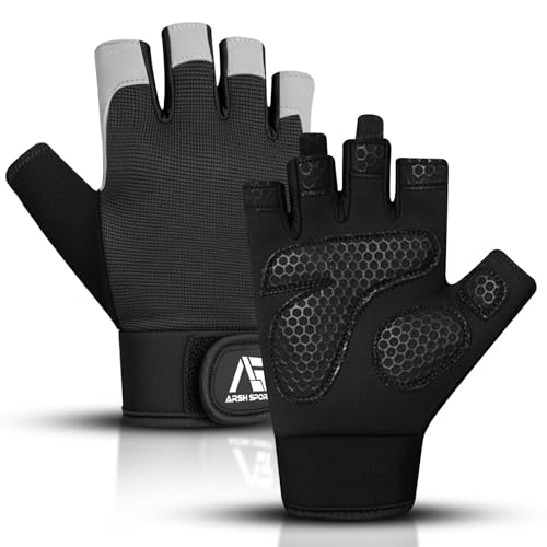 Breathable Gym Gloves for Men & Women–Lightweight,Non-Slip Workout Gloves with Full Palm Protection, Wrist Support,Ventilated Mesh for Weightlifting,Crossfit,Fitness Training & Cycling