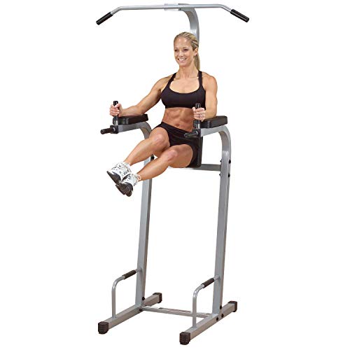 Body-Solid (PVKC83X) Multi-Function Pull Up & Dip Station with Vertical Knee Raise, Chin-Up Bar Stand, and Strength Training Dip Stands