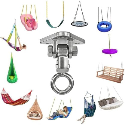 Heavy Duty Swing Hangers Kit, Hanging Snap Hooks Screws Bolt, Swing Set Bracket for Playground Porch Patio Yoga Seat Indoor Outdoor Ceiling Mount - size: Circular 1PCS