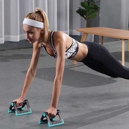 Push-up Stands Pair Indoor Exercise Fitness Equipment Blue Push up Bars Home Strength Training Workout Sports Supplies