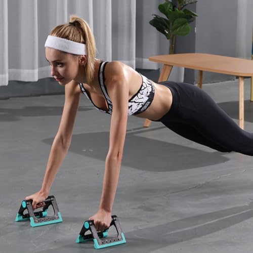 Ciieeo Push-up Bars Fitness Equipment Indoor Push-up Brackets with Non-slip Handles Blue Pair for Home Strength Training and Floor Workout