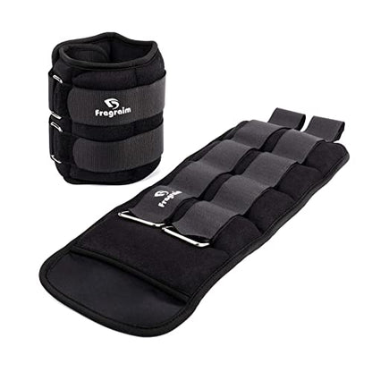 Ankle Weights for Women, Men and Kids - 1/2/3/4/6/8/10/12/15/20 LBS 1 Pair Strength Training Wrist/Leg/Arm Weight with Adjustable Strap for Jogging, Gymnastics, Aerobics, Home Fitness, Physical Therapy - style: 20Lbs Pair (10lb x 2) - Black