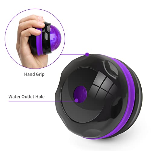 Coolrunner Massage Ball, Manual Roller Massager, Handheld Self Massage - color: Purple
