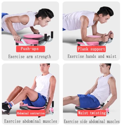 Multifunctional Plank Support Trainer Push Up Board Portable Flat Training Aids Home Workout Equipment(Blue) - color: Blue