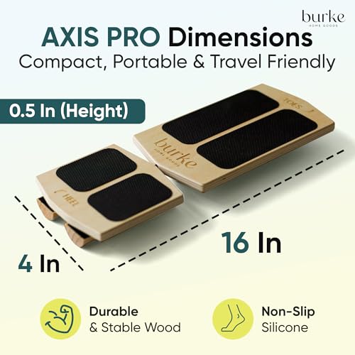 Ankle Balance Board & Foot Strengthener | Single-Leg Axis Board for Plantar Fasciitis Relief & Physical Therapy | Foot Stretcher for Sprained Ankle & Achilles Tendonitis | Non Slip Wooden Slant Board