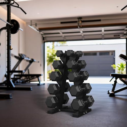 Hex Dumbbell Sets with Rack, 85-560lb Dumbbell Weight Set & Storage Rack - size: 260lb (5, 15, 20, 25, 30, 35lb)x2& Rack