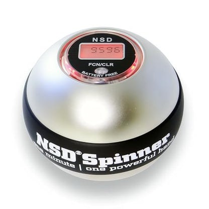 NSD Manual Thumb Wind Start Spinner Gyro Ball – Up to 15,000-18,000 RPM Premium & Durable Hand Strengthener and Wrist Exerciser for Grip Strength Training, Forearm Workout, and Pain Relief - size: Thumb-Wind Start XL Metal