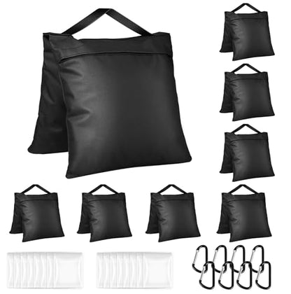 8 Packs Sandbags Weight Bags for Photo Studio, Heavy Duty Saddlebag for Canopy, Umbrella Base, Backdrop Stand, Photo Tripod, Picnic Table,Fishing Chair