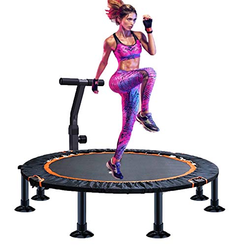 TXTC 40inch Mini Trampoline, Fitness Trampoline, Quiet Exercise Rebounder for Kids Adults Indoor/Garden Workout,Kids Trampoline for Play & Exercise Indoor (Color : Spring-A, Size : 40inch) - color: Spring-a