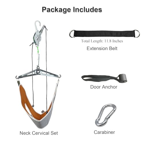 Adjustable Cervical Neck Traction Device for Neck Pain Relief, Neck Stretcher for Home and Outdoor Use, Spine Decompression Device