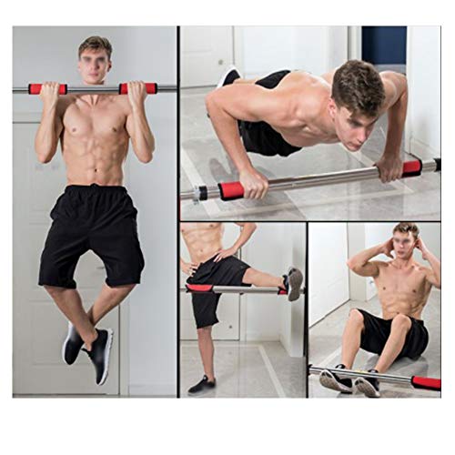 GUOYANHOME Door Frame Horizontal Bar, Wall Mount Exercise Bar Without Screw Installation, Doorway with Locking Mechanism, Workout Bar with 63-140CM Adjustable Width - size: 108-140cm