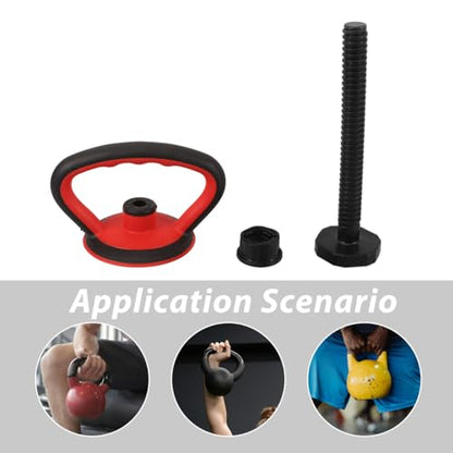 Toddmomy Adjustable Kettlebell Handle Kit with Anti Slip Grip and Base Nut Converter for Home Gym Fitness Accessories Durable Kettlebell Attachment for Strength Training and Weightlifting