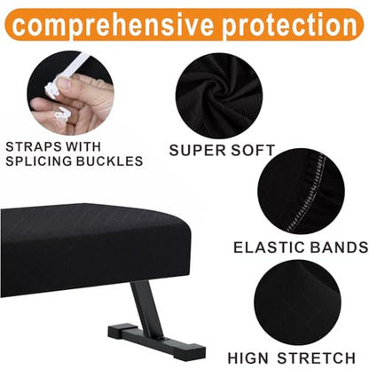 Weight Bench Cover, Workout Bench Cover, Gym Bench Cover, Protection for Adjustable Flat Weight Exercise Fitness Bench, Sit-up Board - Dustproof, Anti-Slip & Machine Washable.(Cover only)